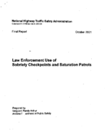 Law Enforcement Use of Sobriety Checkpoints and Saturation Patrols