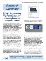 TITAN  An Interactive Webbased Framework for Transportation Data Integration and Analytics  Phase 2 Summary