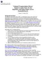 National Transportation Library Digital Curation Policy for the Repository and Open Science Access Portal ROSA P