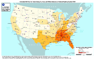 Estimated FAF Flow for Trucks Going To From and Within Alabama on National Highway System 2050