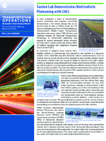 Saxton Lab Demonstrates Multivehicle Platooning With CACC Fall 2015 Update