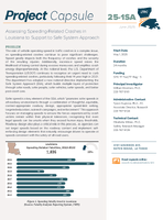 Assessing SpeedingRelated Crashes in Louisiana to Support to Safe System Approach Brief