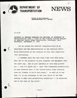Excerpts of Remarks Prepared for Delivery by Secretary of Transportation John A Volpe at the Diamond Jubilee Banquet of American Public Works Association