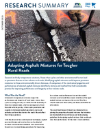 Adapting Asphalt Mixtures for Tougher Rural Roads Summary