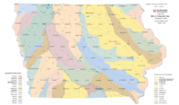 Drainage Basins of Iowa March 1 2000