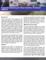 Integrated Modeling for Road Condition Prediction IMRCP FHWAJPO17601