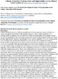 Workforce Development Needs of Transportation Sector Climate Adaptation Professionals supporting dataset
