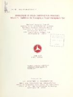 Management of Urban Construction Programs Volume I Guidelines for Developing a Project Management Plan