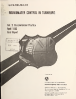 Groundwater Control in Tunneling Volume 3  Recommended Practice