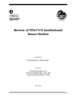 Review of ITSCVO Institutional Issues Studies
