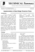 Implementation of Steel Bridge Protection Policy Technical Summary