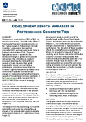 Development Length Variables in Pretensioned Concrete Ties Research Results