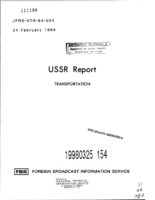 USSR Report Transportation