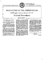 Part 405 Regulations Of The Administrator General Procedures Amendment 1