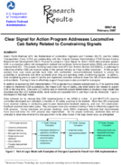 Clear Signal for Action Program Addresses Locomotive Cab Safety Related to Constraining Signals