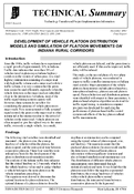 Development of Vehicle Platoon Distribution Models and Simulation of Platoon Movements on Indiana Rural Corridors Technical Summary
