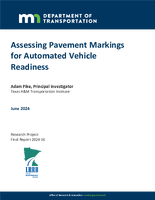 Assessing Pavement Markings for Automated Vehicle Readiness