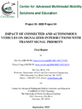 Impact of Connected and Autonomous Vehicles on Signalized Intersections With Transit Signal Priority