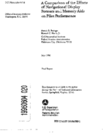 A Comparison of the Effects of Navigational Display Formats and Memory Aids on Pilot Performance
