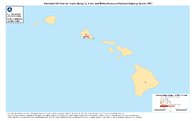 Estimated FAF Flow for Trucks Going To From and Within Hawaii on National Highway System 2017