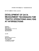 Development of data measurement techniques for traffic operations analysis at intersections