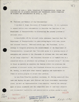 Statement by Alan S Boyd Secretary of Transportation before the Subcommittee on Advanced Research and Technology House Committee on Science and Astronautics