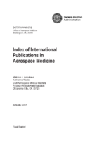 Index of International Publications in Aerospace Medicine 2007