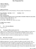 Revegetation Success and Weed Resilience of Wyoming RightofWay Reclamation Data Management Plan