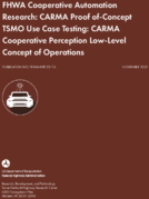 FHWA Cooperative Automation Research CARMA ProofofConcept TSMO Use Case Testing CARMA Cooperative Perception LowLevel Concept of Operations