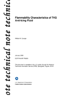 Flammability Characteristics of TKS AntiIcing Fluid