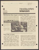 FAA Headquarters Intercom JulyDecember 1984