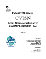 CVISN model deployment initiative summary evaluation plan  executive summary