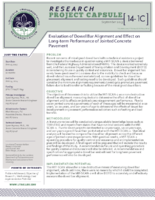 Evaluation of dowel bar alignment and effect on longterm performance of jointed concrete pavement