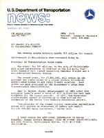 US Department of Transportation News Office of Assistant Secretary for Governmental and Public Affairs UMTA 3779 DOT Awards 55 Million to Philadelphia Transit