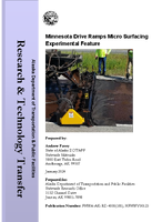 Minnesota Drive Ramps Micro Surfacing Experimental Feature