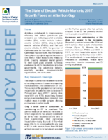The State of Electric Vehicle Markets 2017 Growth Faces an Attention Gap Policy Brief