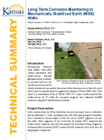 LongTerm Corrosion Monitoring in Mechanically Stabilized Earth MSE Walls Summary