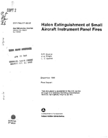 Halon Extinguishment of Small Aircraft Instrument Panel Fires