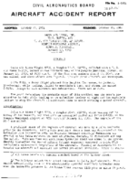 Investigation of Aircraft Accident DELTA AIRLINES MEMPHIS TENNESSEE 19630113
