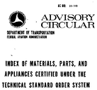 AC 2036D Index of Materials Parts and Appliances Certified Under the Technical Standard Order System