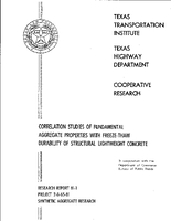Correlation Studies of Fundamental Aggregate Properties with FreezeThaw Durability of Structural Lightweight Concrete