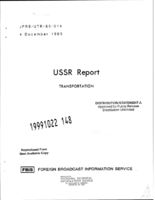 USSR Report Transportation