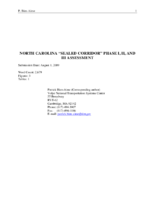 North Carolina Sealed Corridor Phase I II and III Assessment Manuscript