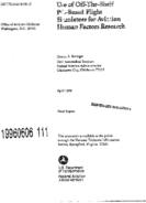 Use of OfftheShelf PCBased Flight Simulators for Aviation Human Factors Research