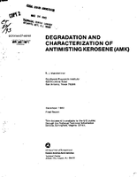 Degradation and Characterization of Antimisting Kerosene AMK Final