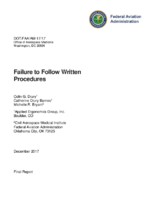 Failure to Follow Written Procedures