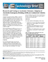 Research and Testing to Accelerate Voluntary Adoption of Automatic Emergency Braking AEB on Commercial Vehicles Technology Brief