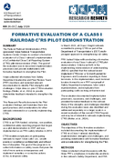Formative Evaluation of a Class I Railroad C3RS Pilot Demonstration Research Results