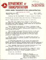 Department of Transportation News Urban Mass Transportation Administration DOT 11969