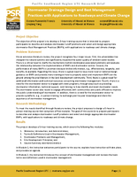 Stormwater Drainage Design and Best Management Practices with Applications to Roadways and Climate Change Brief